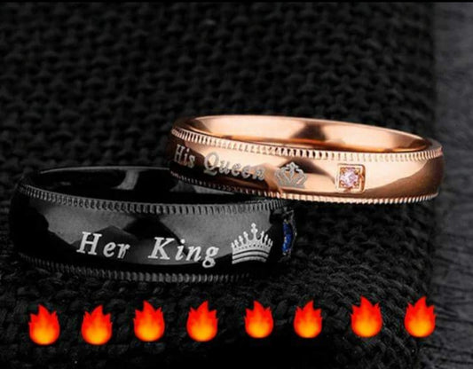 ANILLOS DE PAREJA KING/QUEEN (K/Q)