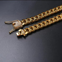 CUBAN LINK CHAIN WITH BOX CLOSURE