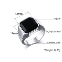 ANILLO CORNALINA NEGRA