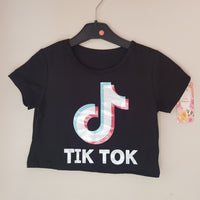 BLUSA TOP TIK TOK COLOR NEGRO