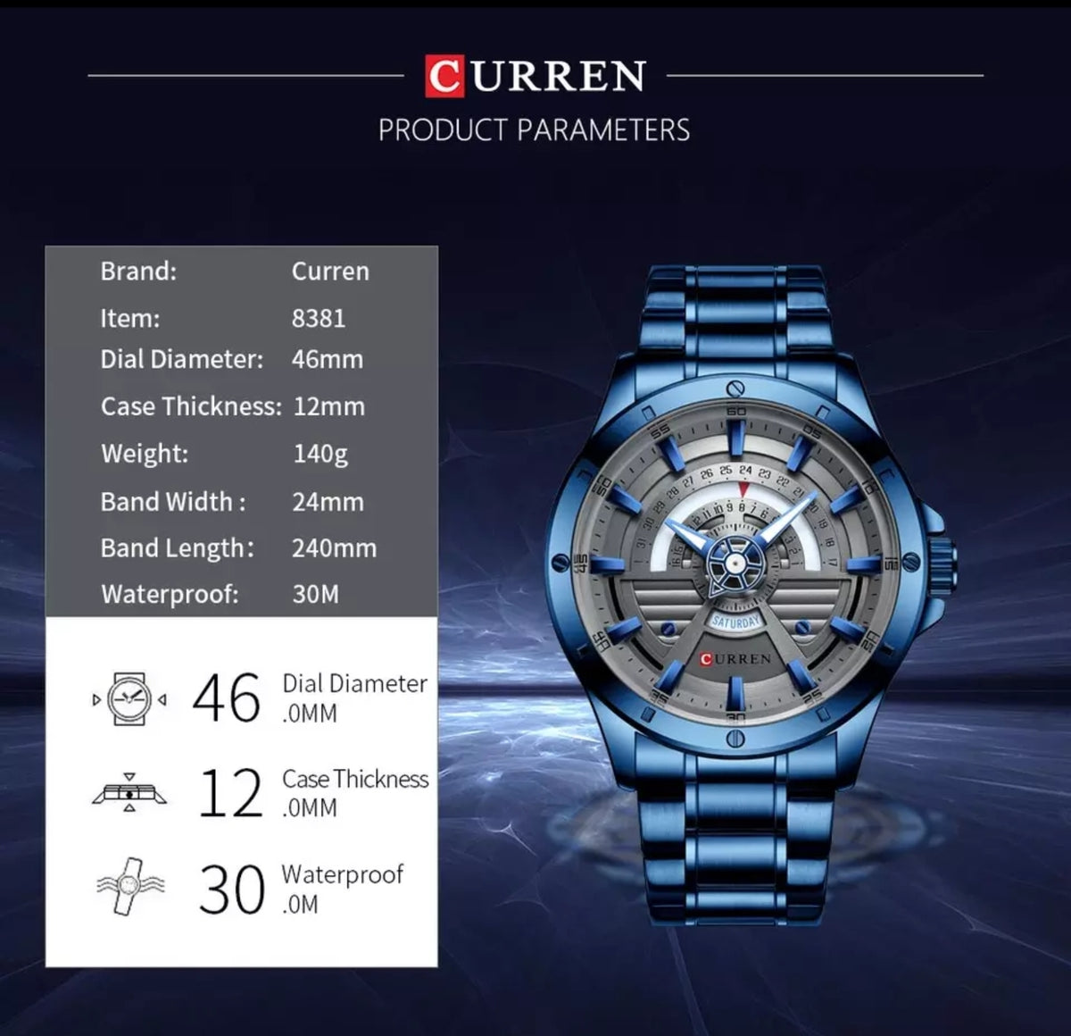 RELOJ CURREN ALFA