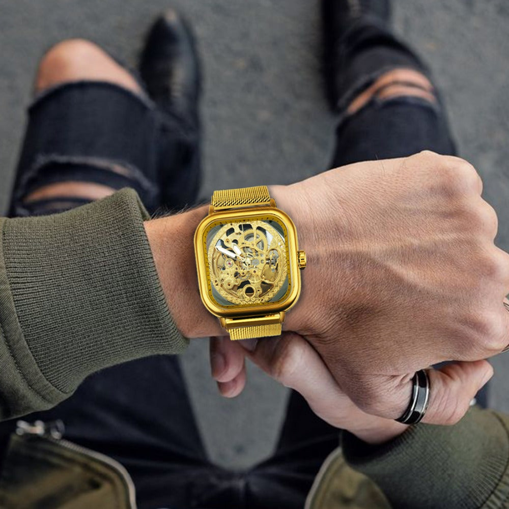 RELOJ MECANICO AUTOMATICO FORSINING CUADRADO