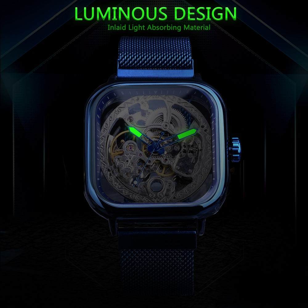 RELOJ MECANICO AUTOMATICO FORSINING CUADRADO