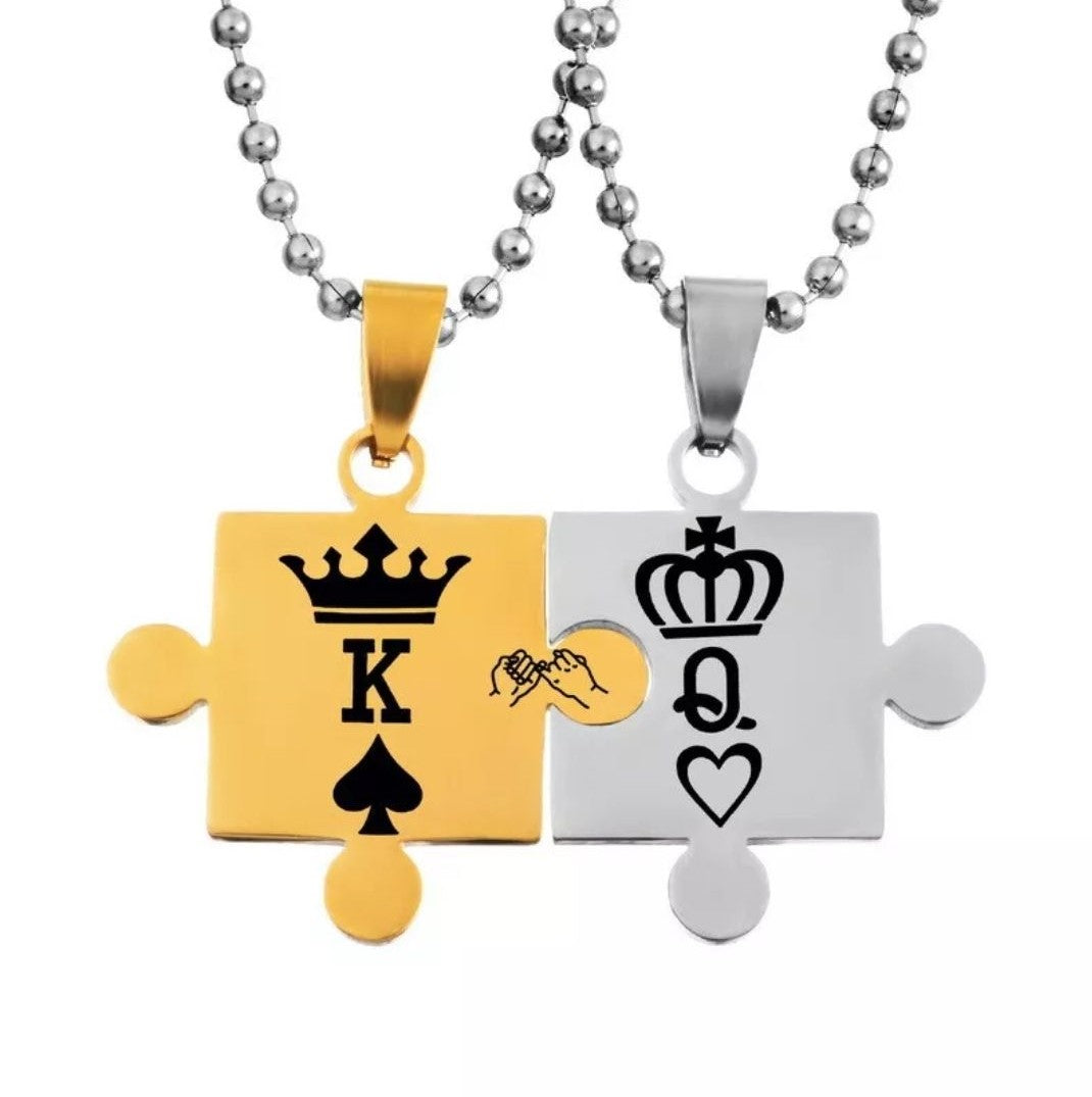 KING QUEEN PUZZLE PENDANT