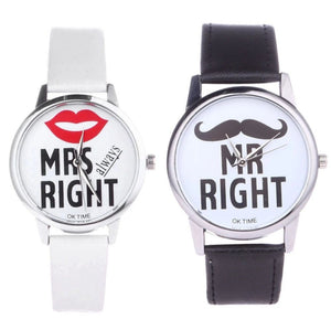 RELOJ PAREJA MRS RIGHT & MR RIGHT