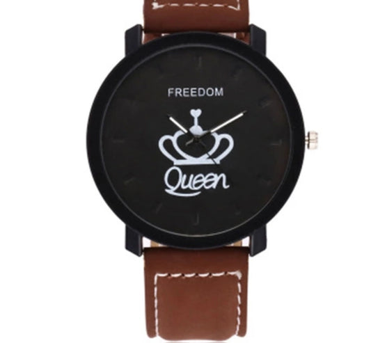 RELOJ K/Q PAREJA MARRÓN