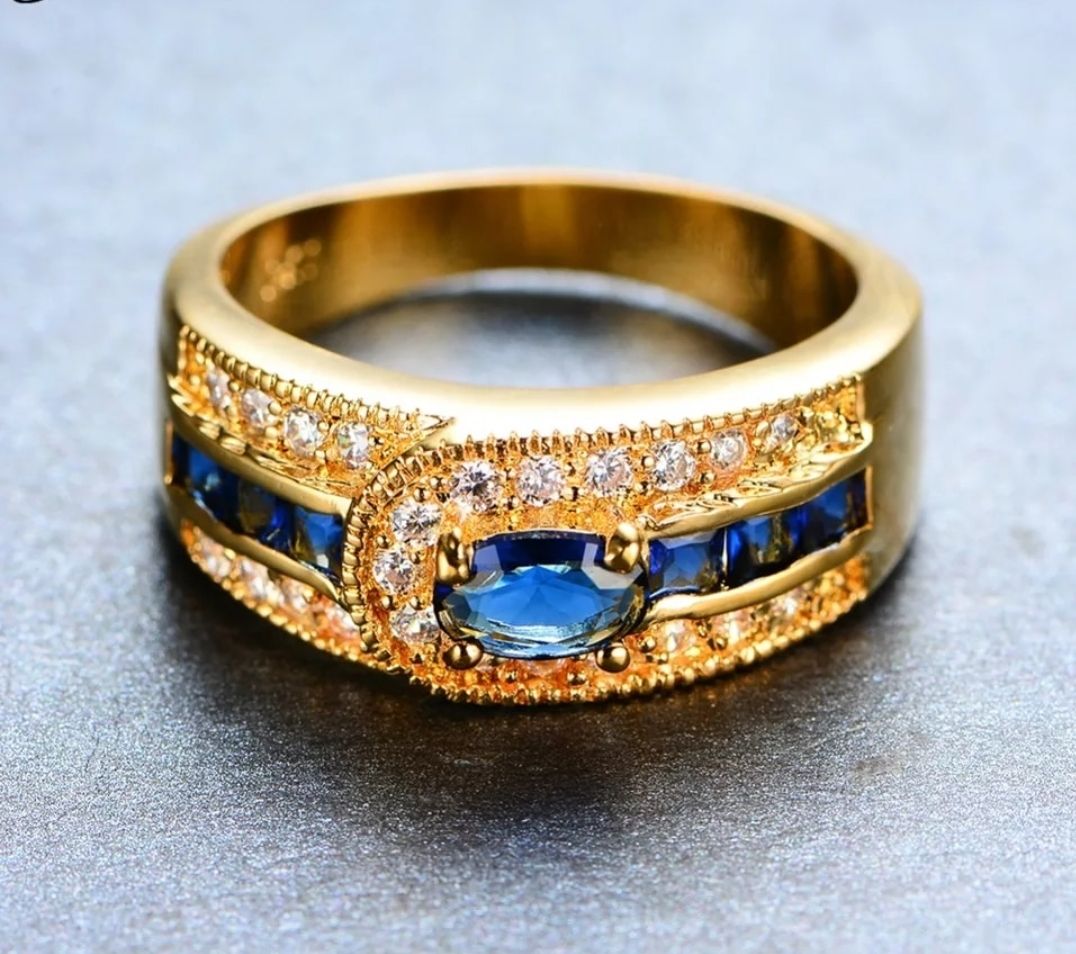 ANILLO ZIRCONIA AZUL