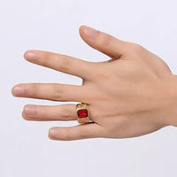 ANILLO PIEDRA ROJA