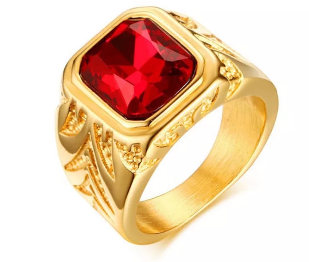 ANILLO PIEDRA ROJA