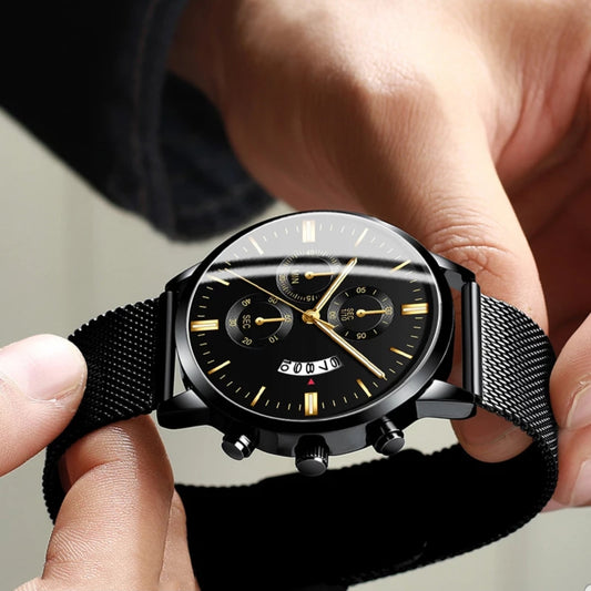 RELOJ GENEVA NEGRO HOMBRE