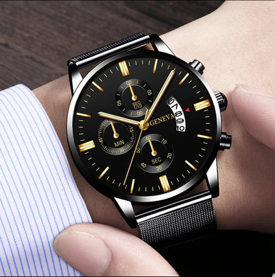 RELOJ GENEVA NEGRO HOMBRE