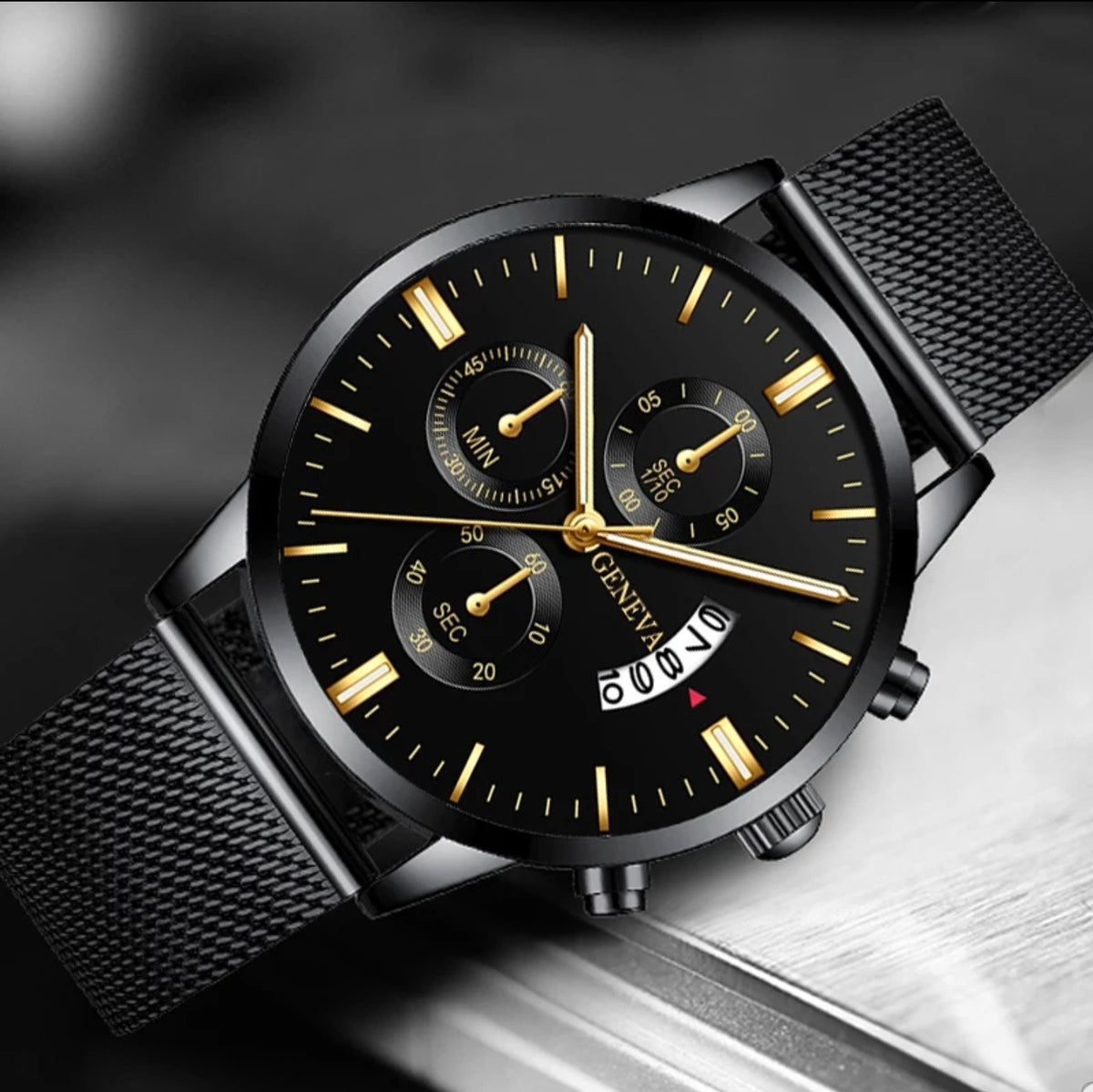 GENEVA BLACK MAN WATCH