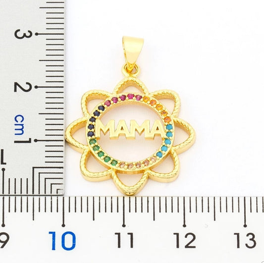 COLGANTE MAMA DISEÑO LETRA Y FLOR