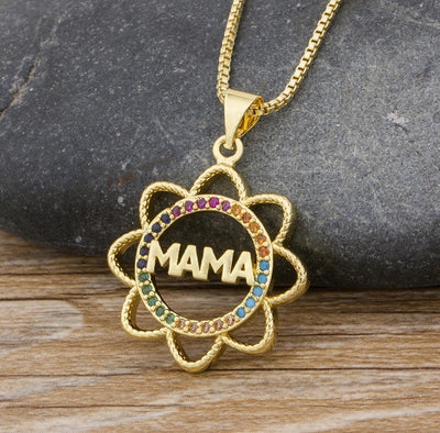 COLGANTE MAMA DISEÑO LETRA Y FLOR