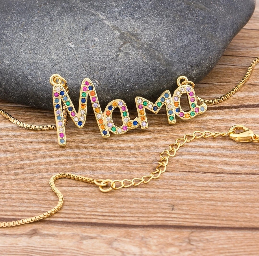 COLGANTE MAMA DISEÑO LETRA Y FLOR