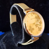 RELOJ SKYLINE MARIPOSA DORADO MUJER AJUSTABLE