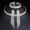 SET BRILLANTE DE GARGANTILLA PULSERA Y PENDIENTES
