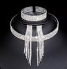 SET BRILLANTE DE GARGANTILLA PULSERA Y PENDIENTES