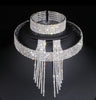 SET BRILLANTE DE GARGANTILLA PULSERA Y PENDIENTES