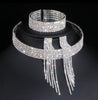 SET BRILLANTE DE GARGANTILLA PULSERA Y PENDIENTES