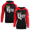 SUDADERA KING QUEEN ROJO/NEGRO