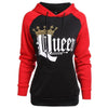 SUDADERA KING QUEEN ROJO/NEGRO