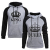 SUDADERA KING QUEEN GRIS/NEGRO