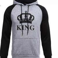 KING QUEEN GRAY / BLACK SWEATSHIRT