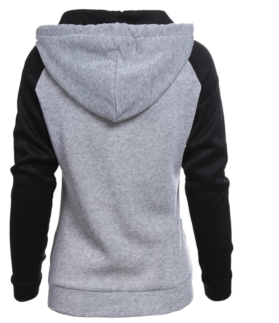 SUDADERA KING QUEEN GRIS/NEGRO