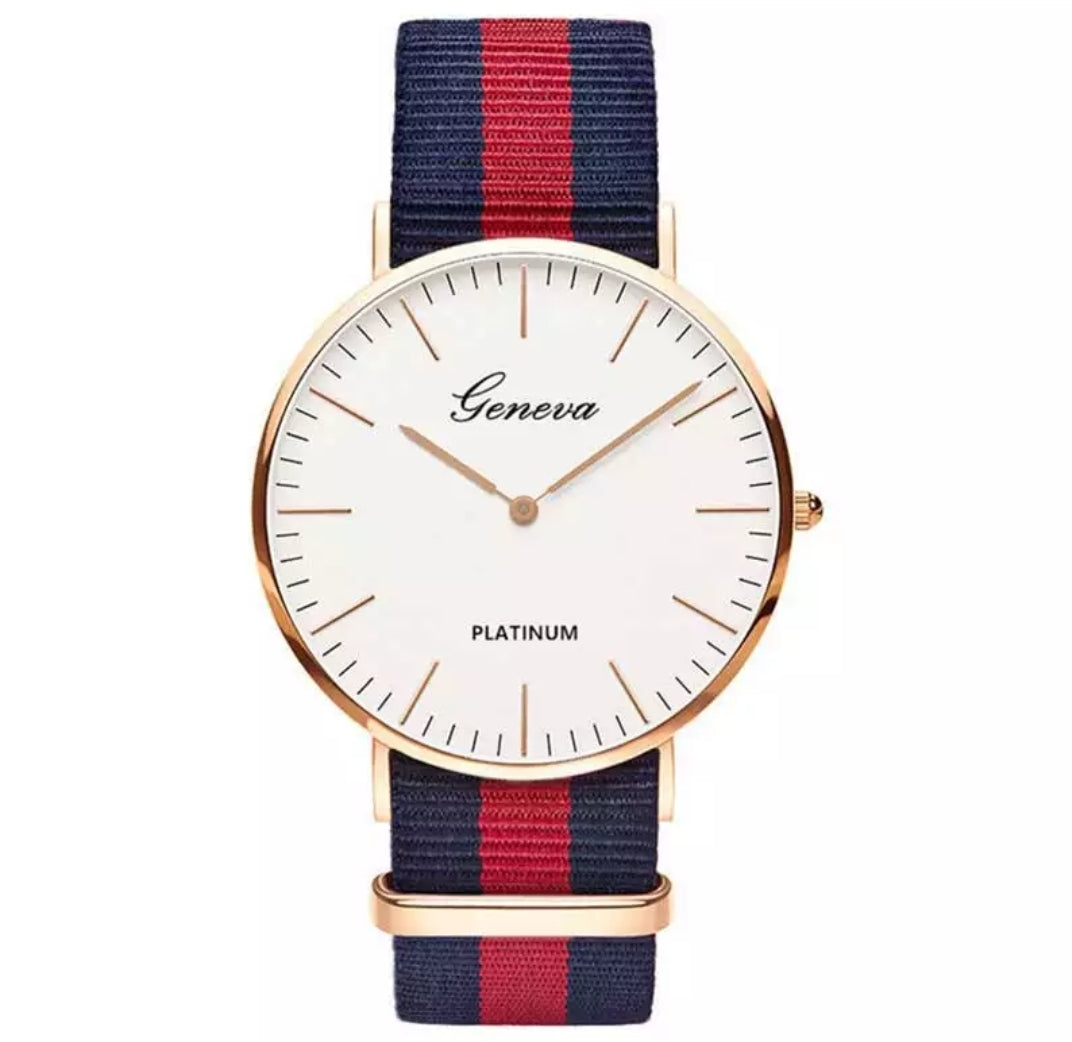 RELOJ GENEVA TELA