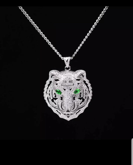 COLGANTE TIGRE OJOS VERDES